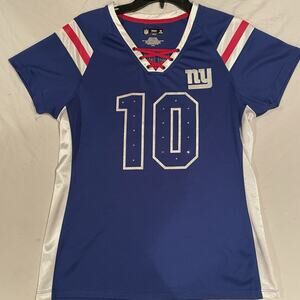 New York Giants Womens Large Sparkly Shirt
